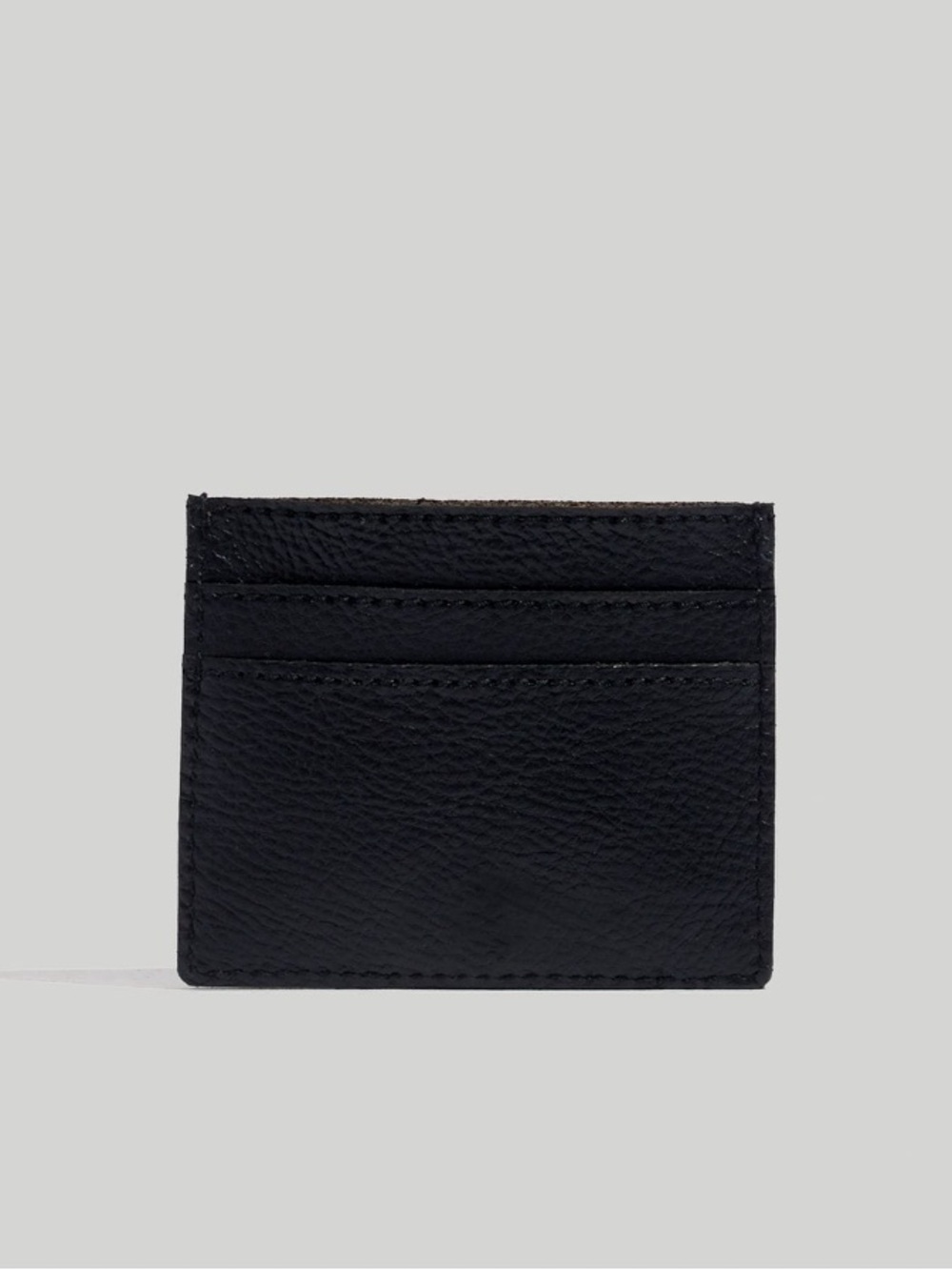 Madewell The leather card case in true black new